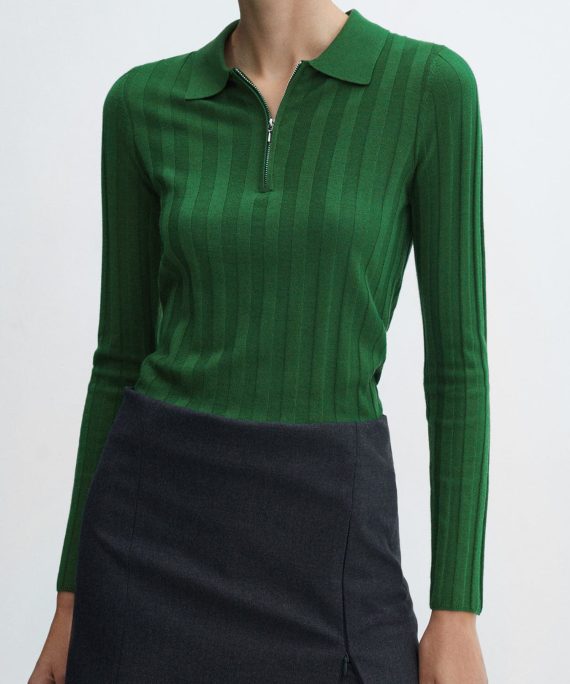 Zip neck jumper